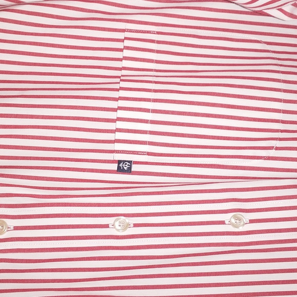Brooks Brothers men's size L cotton button up shirt w front pocket logo - Picture 3 of 9